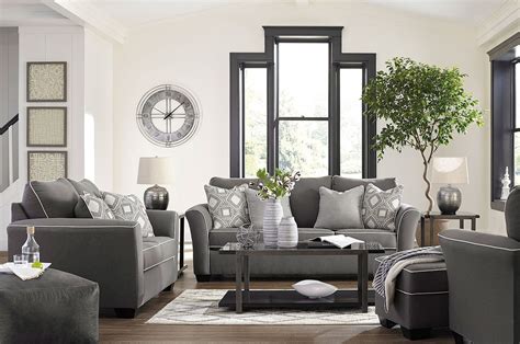 Domani Charcoal Living Room Set By Signature Design By Ashley