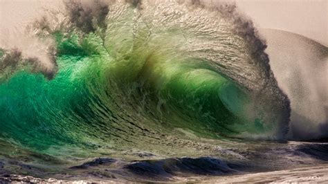 Green Ocean Wave Hd Wallpaper Wallpaperfx