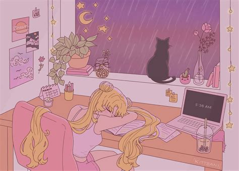 Sailor Moon But Shes A Lofi Girl By Kitteani On Deviantart Sailor