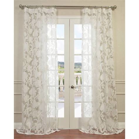 Shop Exclusive Fabrics Venus White Designer Sheer Curtain