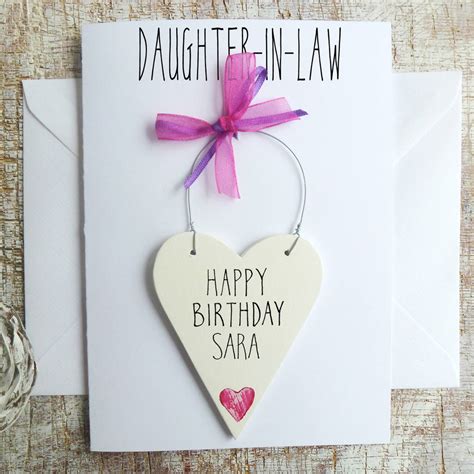 Daughter In Law Personalised Birthday Card By Country Heart