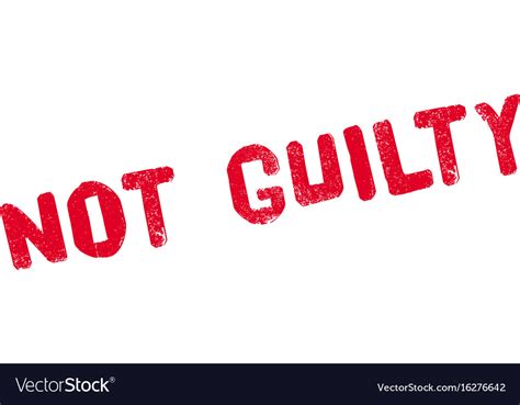 Not Guilty Rubber Stamp Royalty Free Vector Image