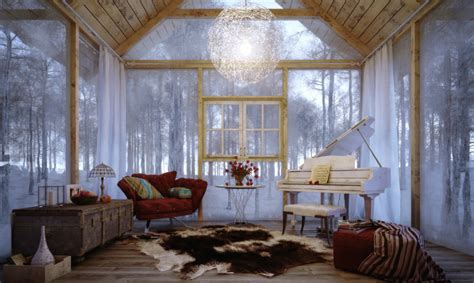 Features a design of santa and a well dressed snowman standing around a christmas tree. Best Winter Decor Ideas - Home And Decoration