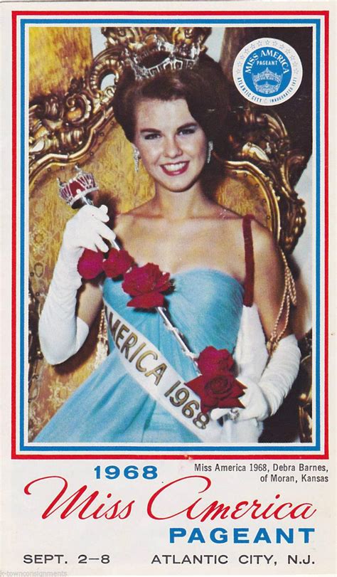 Vintage Miss America 1968 Debra Dene Barnes On Atlantic City Brochure