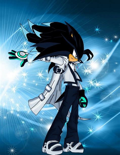 An Anime Character With Black Hair And Blue Eyes Standing In Front Of