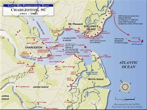 1861 1865 Civil War Battle Maps Of Charleston Sc Fort Sumter