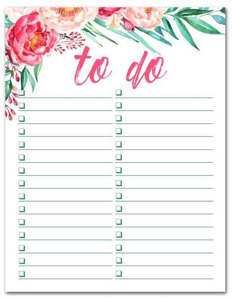 Get Organized With These Stunning To Do List Printable Templates