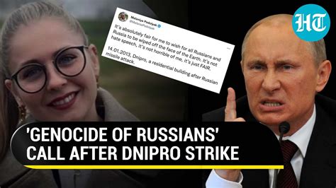 Wipe Them Off Earth Ukrainian Activist Calls For Genocide Of Russians After Dnipro Strike