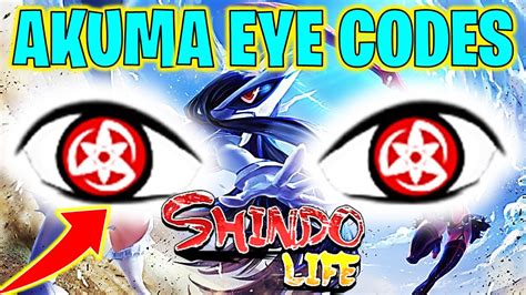 ⭐top 30 Shindo Life Akuma Custom Eye Codes⭐ Youtube