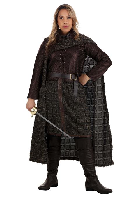 Womens Winter Warrior Costume With Cape And Jacket
