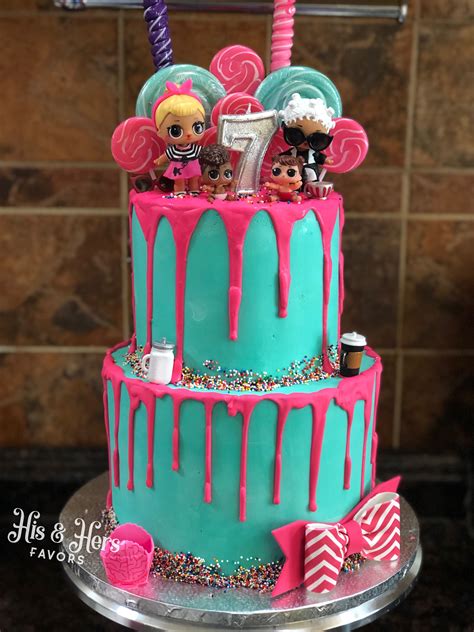 Lol Surprise Cake Surprise Cake Drip Cakes Lennon Caroline Favors Birthdays Birthday Cake