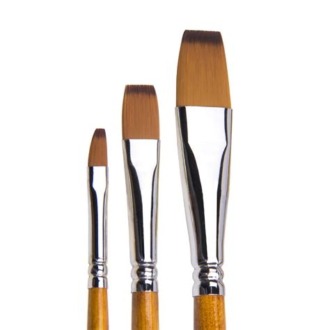 China Oil Paint Artist Brush Flat Head Artist Painting Brushes Set