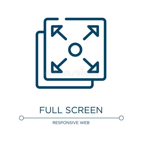 Full Screen Symbol Icon Linear Vector Illustration From Responsive Web