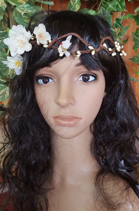 Flower Crown Floral Hair Wreath Wedding Boho Woodland Etsy