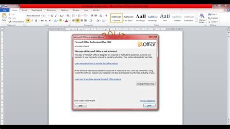 How To Fix Product Activation Failed Microsoft Word Youtube