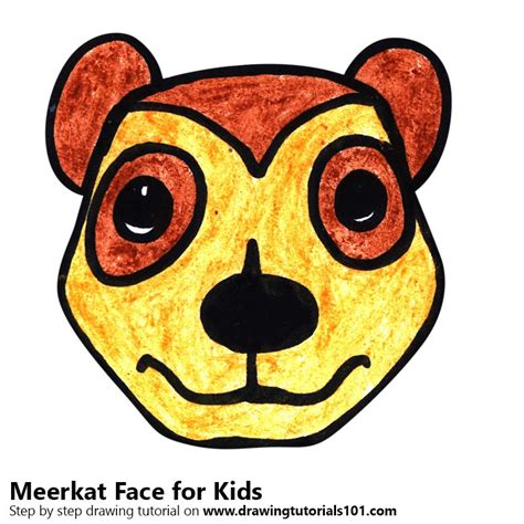 Learn How To Draw A Meerkat Face For Kids Animal Faces
