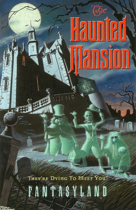 Haunted Mansion Poster Tokyo Mansion Attraction Poster Vintage