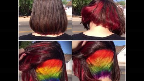 Hidden Rainbow Undercut Youtube