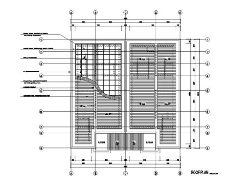 Roof Plan Of 18x18m Residential Building Plan Is Given In This Autocad