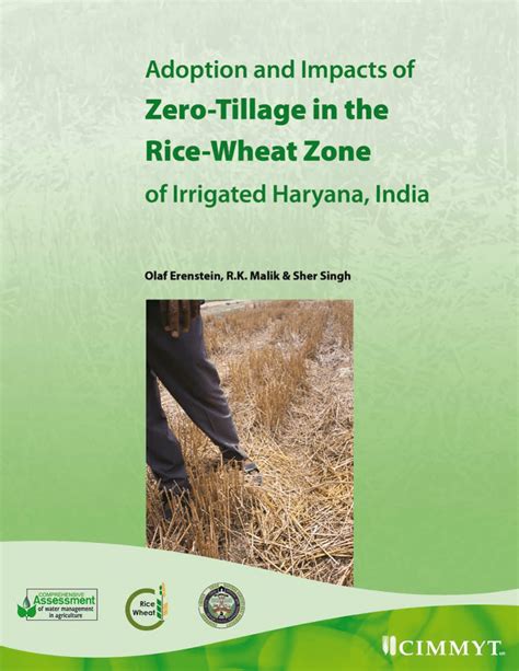 Pdf Adoption And Impacts Of Zero Tillage In The Rice Wheat Zone Of