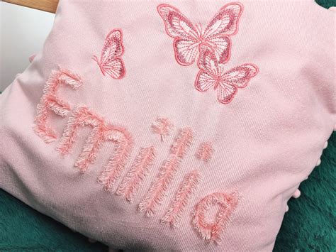 Cute Fluffy Fringed Font Machine Embroidery Designs In Assorted Sizes