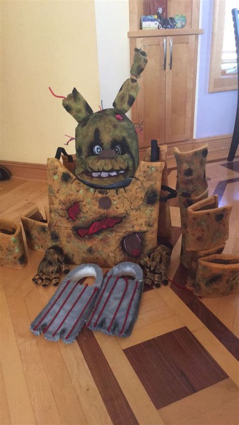 The Halloween Springtrap Costume That I Made For My Son Bonnie