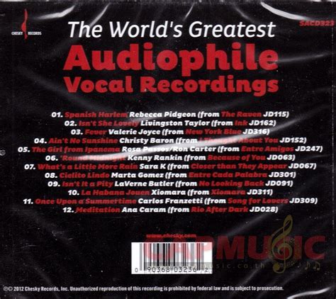 Sacd Various Artists The Worlds Greatest Audiophile Vocal Recordings Hybridstereo Capmusic