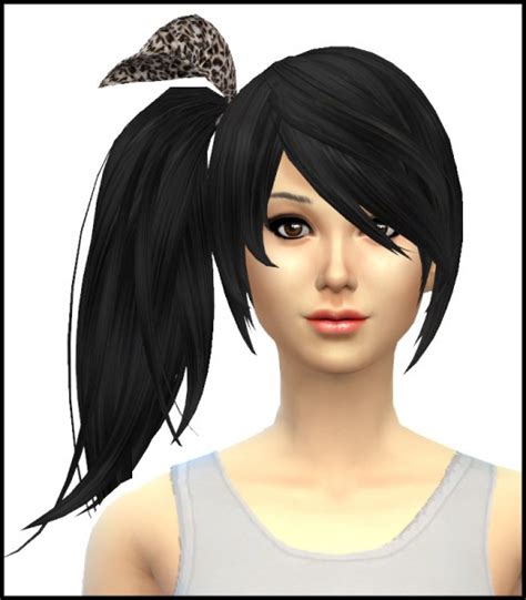 Sims 4 Hairs Simista Kijiko Side Ponytail Hairstyle Retextured