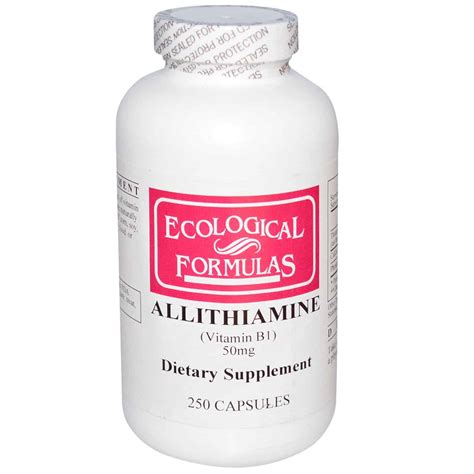 Allithiamine Vitamin B1 50 Mg 250 Caps By Ecological Formulas