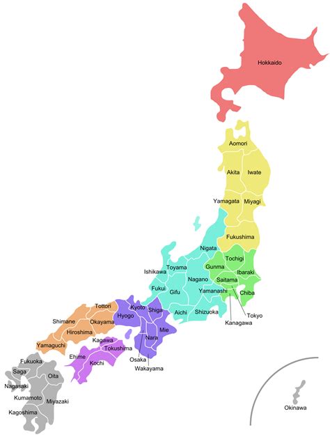 Get japan maps for free. Prefectures of Japan - Wikipedia