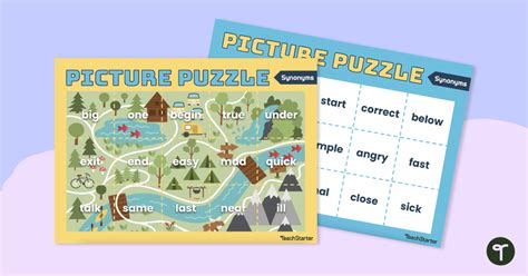 Synonyms Picture Puzzle Teach Starter