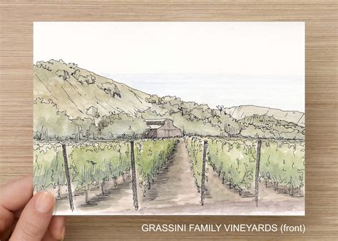 Painting Wine Country Art Sketchbook California Grassini Winery