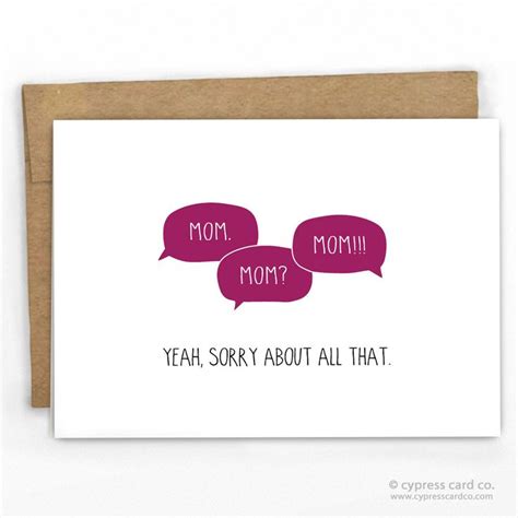 Funny Mothers Day Card ~ Mom Mom Cards Birthday Cards For Mother Mothers Day T Card