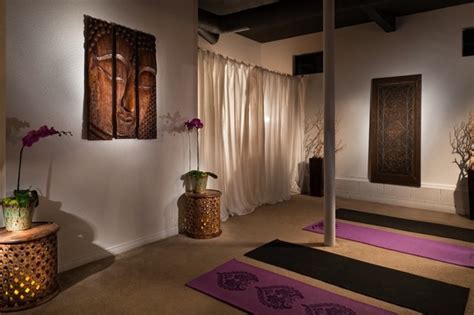 Japanese furniture design is centered around the idea of balance, harmony, and simplicity whereby a few select pieces set the tone or feel of a room. Sundara Yoga Studio