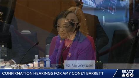 Live The Senate Confirmation Hearings For Supreme Court Nominee Amy Coney Barrett Continue In