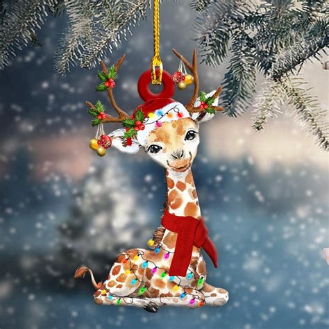 Giraffe Christmas Light Shape Ornament Christmas Ornament Etsy