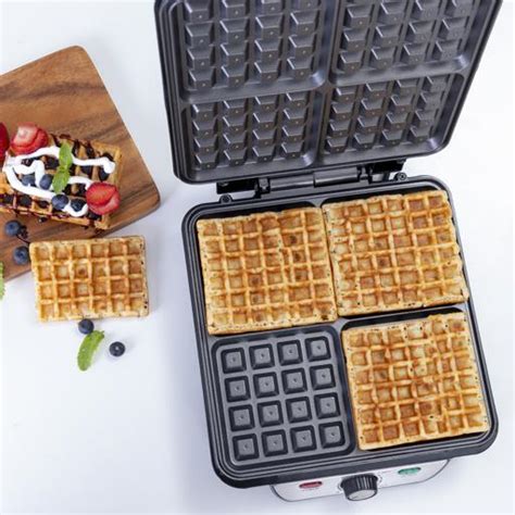 Buy Geepas Electric Waffle Maker 1100w 4 Slice Non Stick Electric