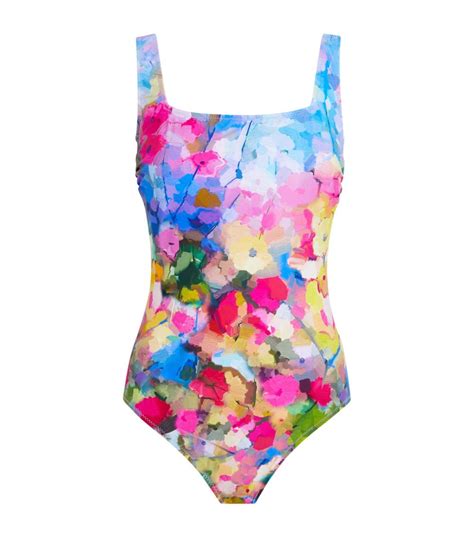 Gottex Pink Floral Swimsuit Harrods UK