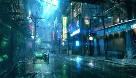 City Night Rain Anime