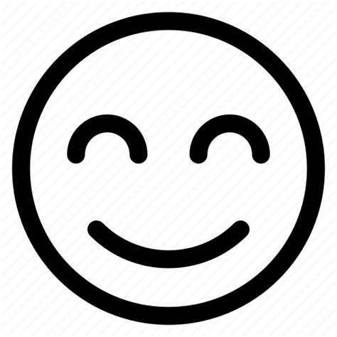 Emoji Emoticon Expression Happy Outline Smiley Icon Download On