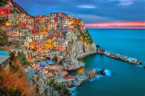 The Human Settlements Cinque Terre The Colourful Set Of