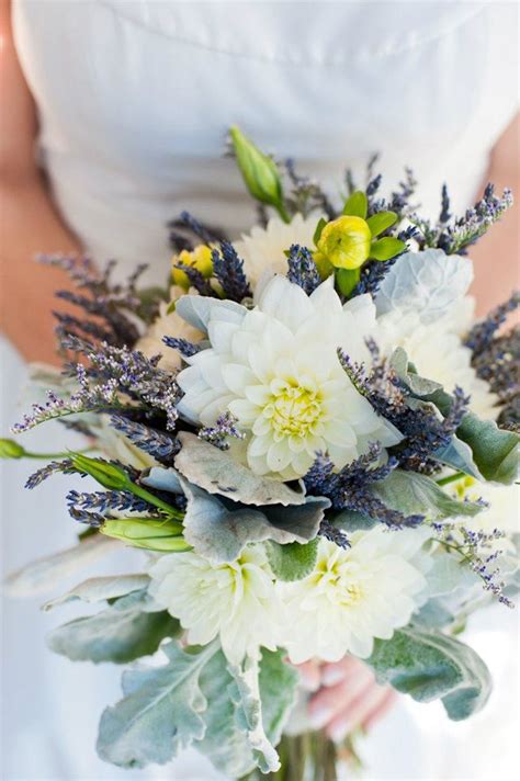 Your bouquet deserves baseballs, buttons, and butterflies. #Wedding #Bouquets #Flowers #Dahlias #Lavender # ...