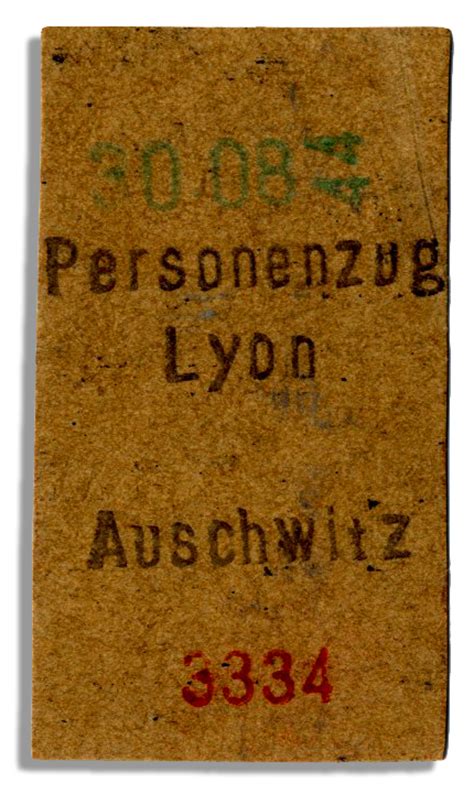 Lot Detail Scarce Wwii Holocaust Railroad Ticket To Auschwitz From Lyon