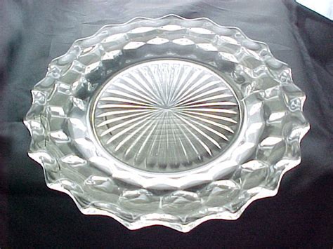 Vintage Fostoria American Dinner Plate Crystal Clear Glass Etsy