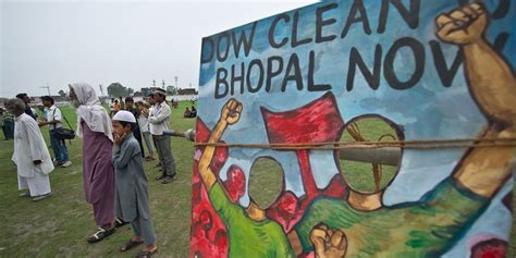 Bhopal Victims Hold Protest Olympics To Shame Dow Chemical