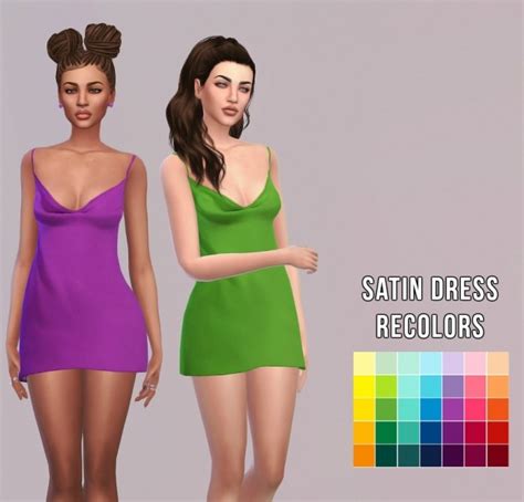 Satin Dress Recolors At Maimouth Sims Sims Updates