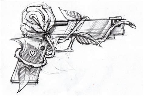 Gun Tattoo Drawings Hannikate Shooter Gun Tattoos Designs Bodaswasuas