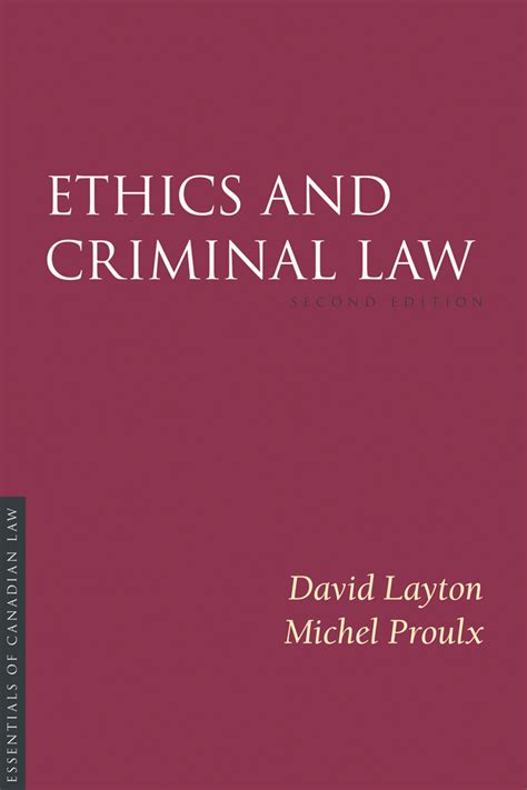 Ethics And Criminal Law The Federation Press