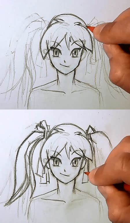 How To Draw Manga Hair 4 Different Ways For Female Digital Painting