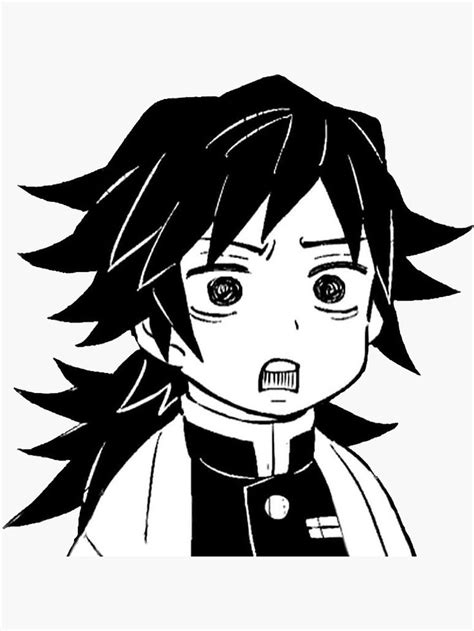 Giyuu Tomioka Funny Face Kimetsu No Yaiba Sticker By Isaac Gmg In 2021